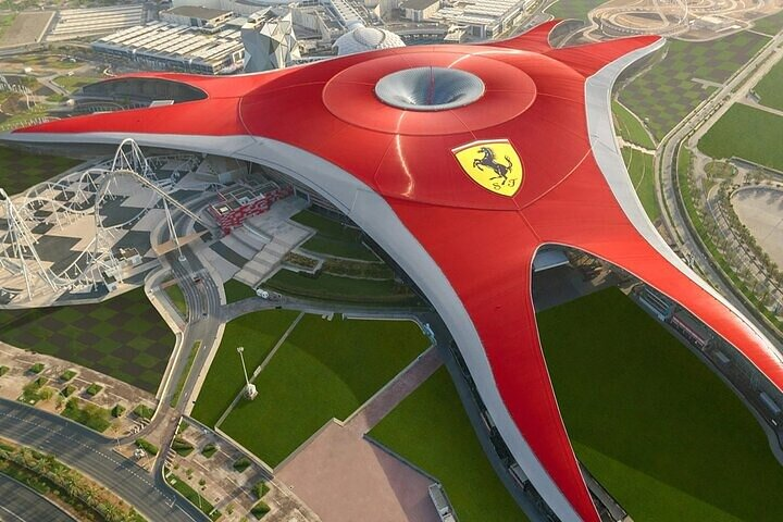 Experience adrenaline-pumping excitement at Ferrari World home to F1 racing-themed attractions and iconic rides blending speed and fun for all ages within an impressive architectural marvel.